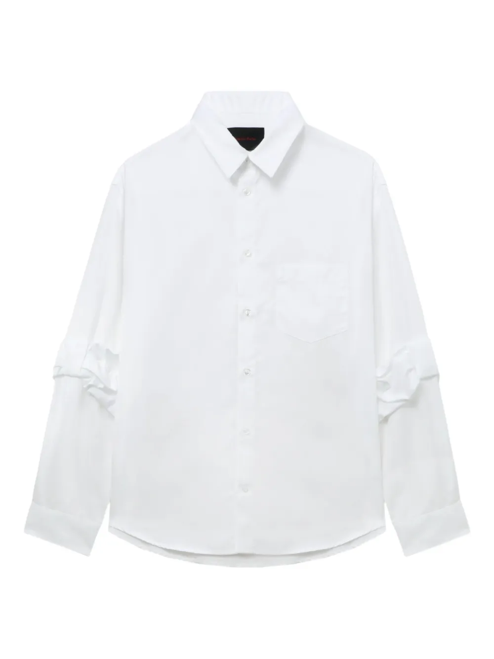Simone Rocha gathered-cuff cotton shirt | White | Image 1