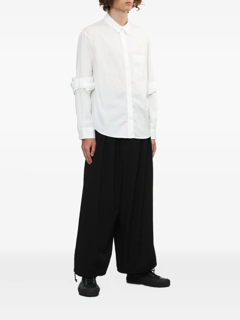 Simone Rocha gathered-cuff cotton shirt | Image 2