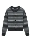 We11done ombre-striped cardigan - Black