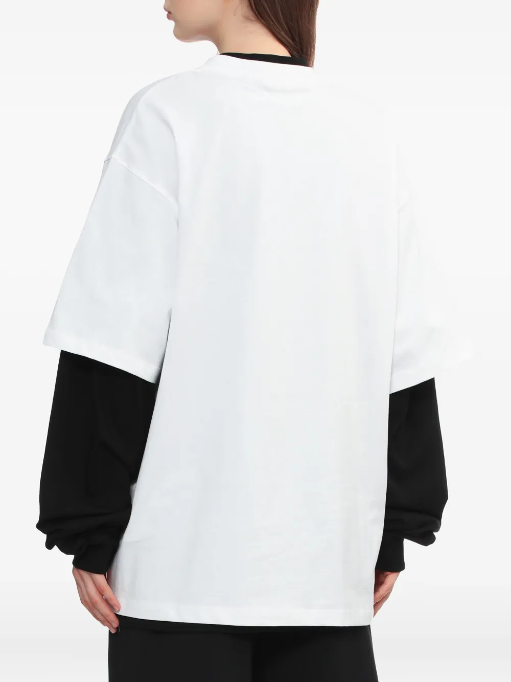 We11done T-shirt met studs Wit