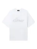 We11done stud-embellished logo T-shirt - White