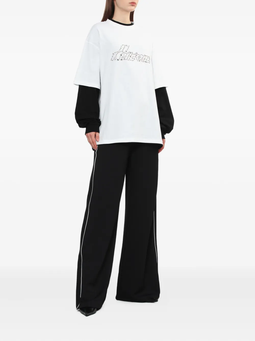 We11done stud-embellished logo T-shirt | T-Shirts & Jersey Shirts | Image 2