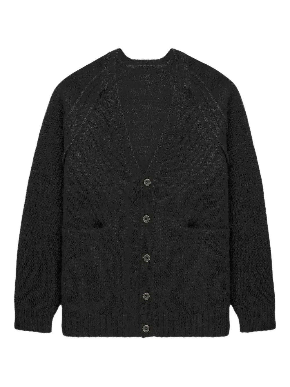 Undercover buttoned raglan-sleeve cardigan - ブラック Undercover buttoned raglan-sleeve cardigan - ブラック