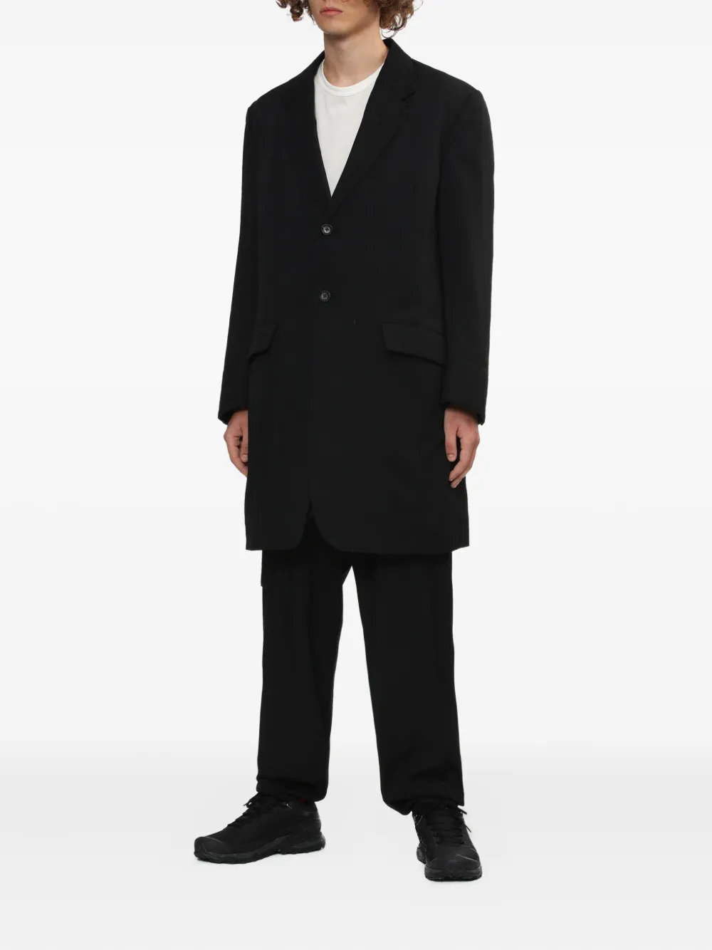 Yohji Yamamoto Black Cm Cellulose Lawn Standard Oversize Shirt In Gray