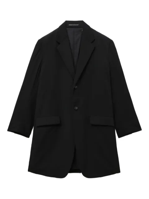 Yohji Yamamoto single-breasted wool coat 