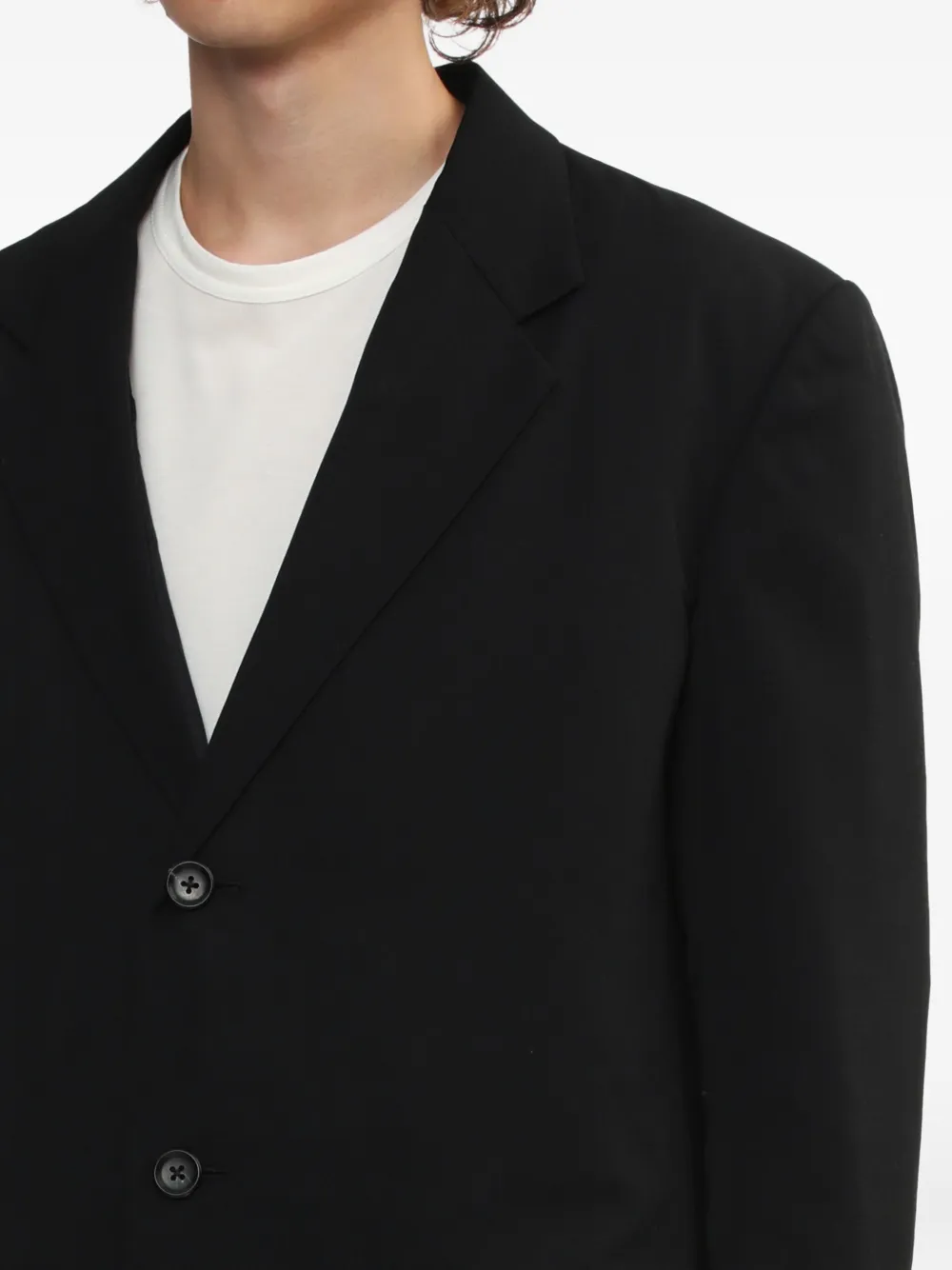 Yohji Yamamoto Black Cm Cellulose Lawn Standard Oversize Shirt In Gray