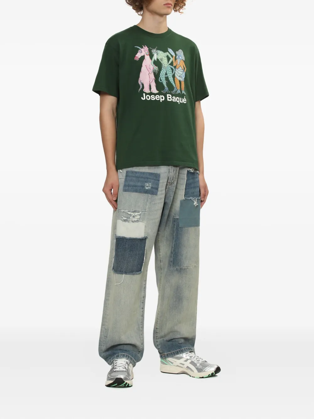 Undercover T-shirt met grafische print - Groen