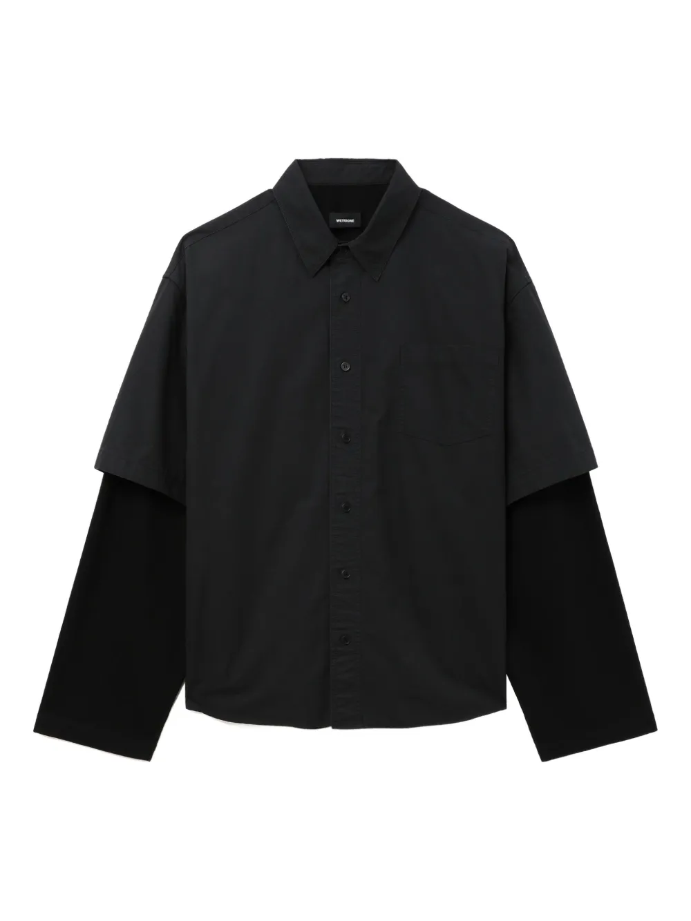 We11 Done Double-layered Cotton Shirt In Multi