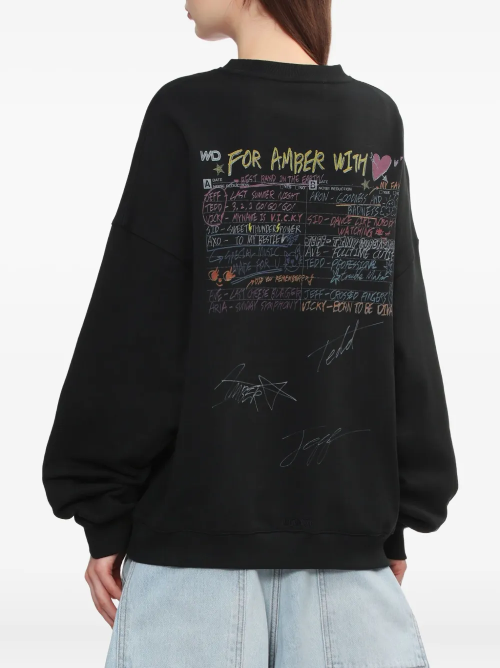 We11 Done Graphic-print Sweatshirt In Black