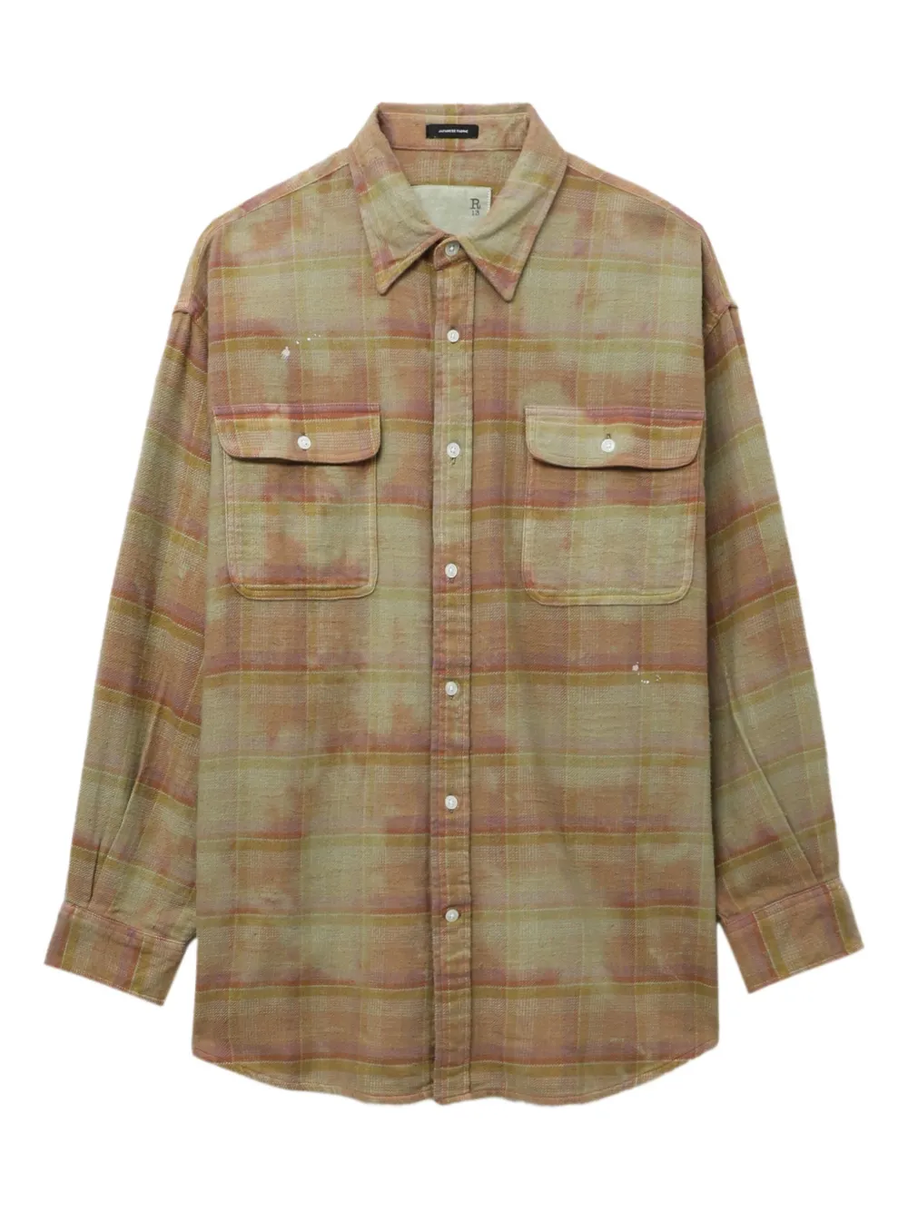 R13 plaid pocket shirt | Green | Image 1