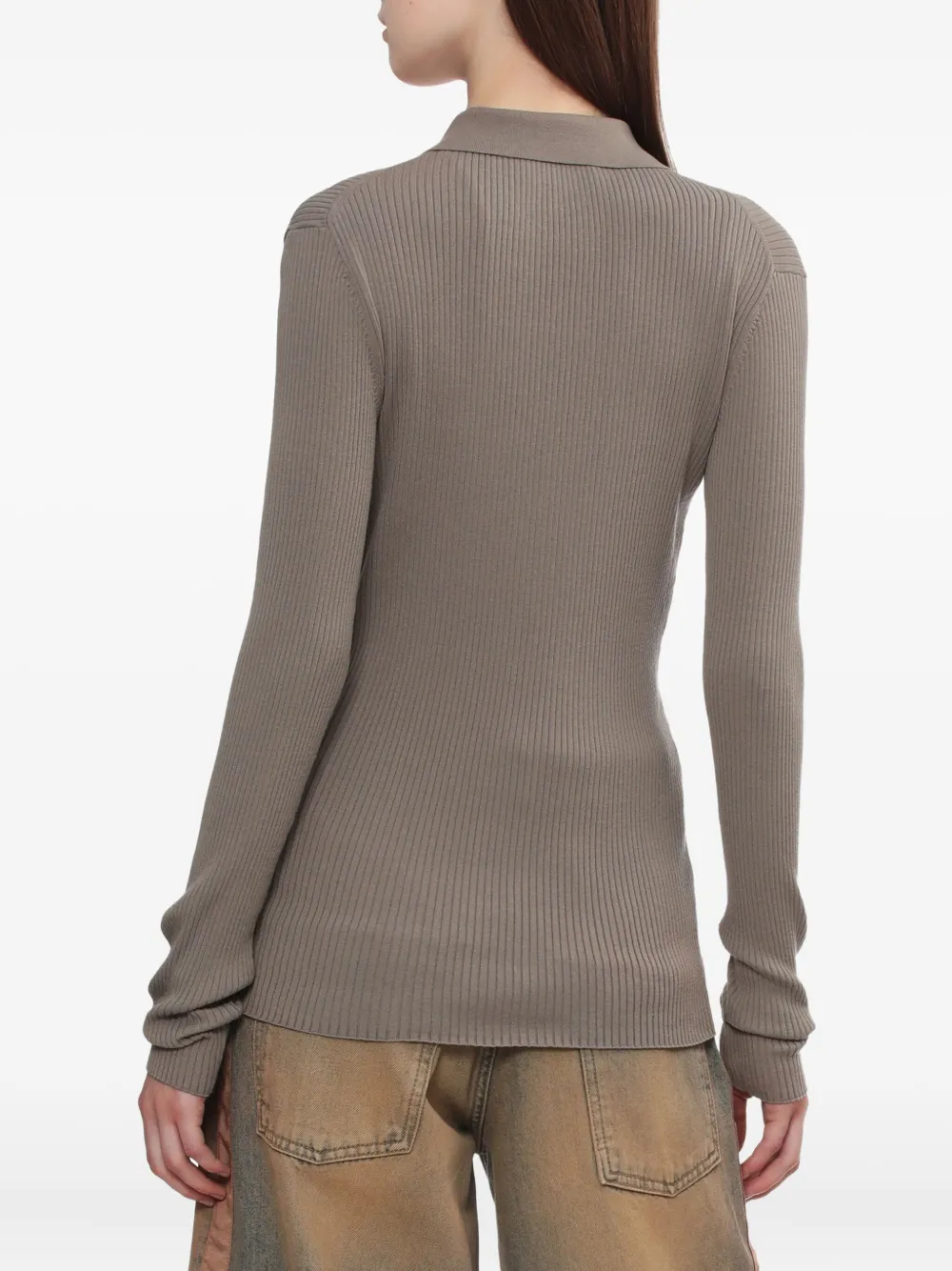 We11done ポロネック カーディガン | ブラウン | FARFETCH JP