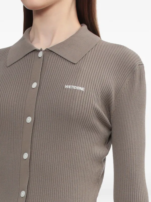 We11done ポロネック カーディガン | ブラウン | FARFETCH JP