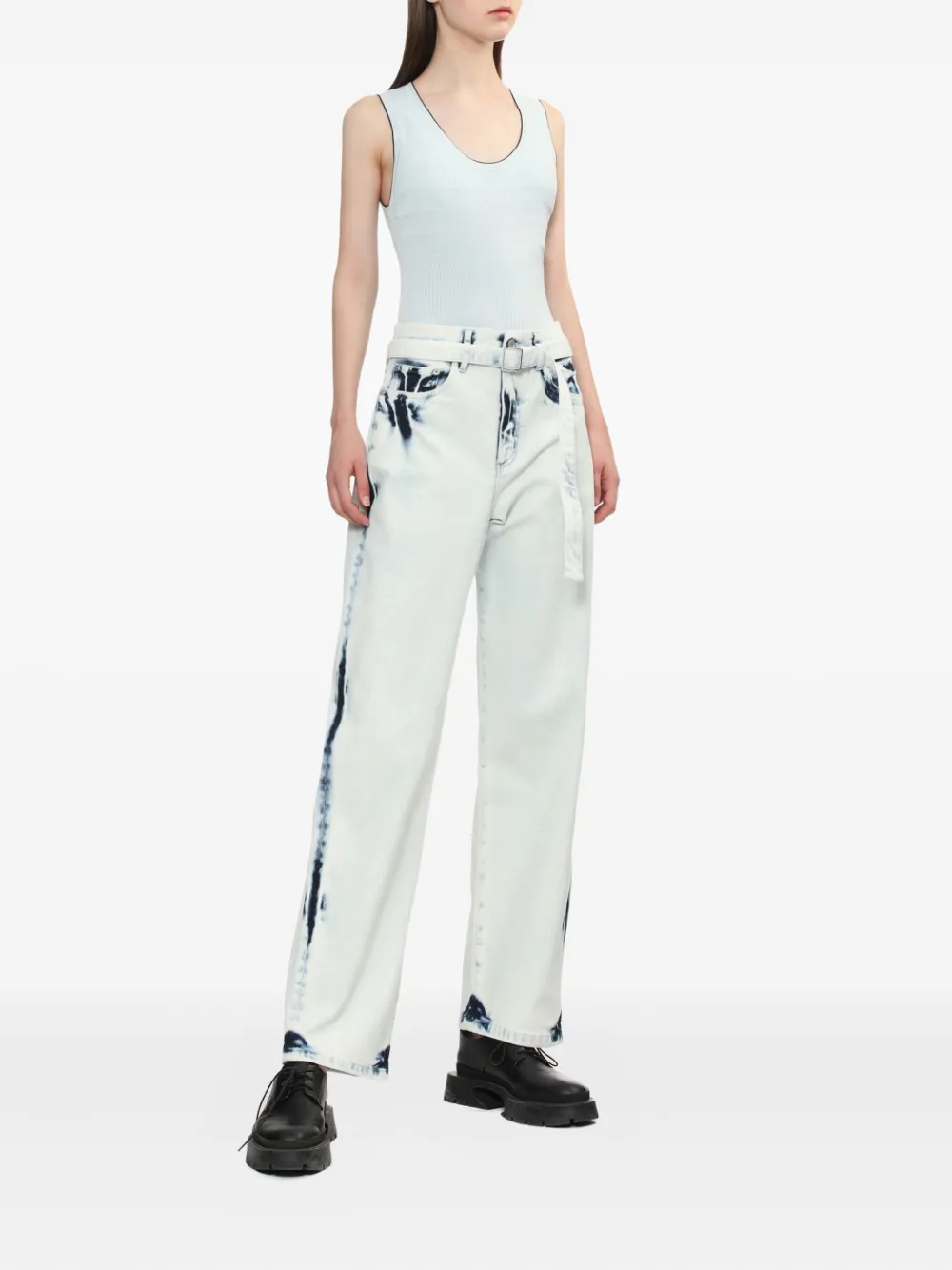 Proenza Schouler White Label ribbed-knit scalloped-hem top | Vests & Tank Tops | Image 2