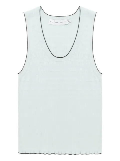 Proenza Schouler White Label ribbed-knit scalloped-hem top