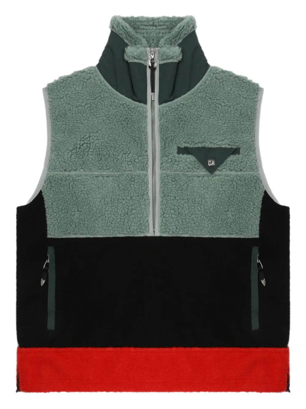 Toga fleece panelled vest | Green | Image 1
