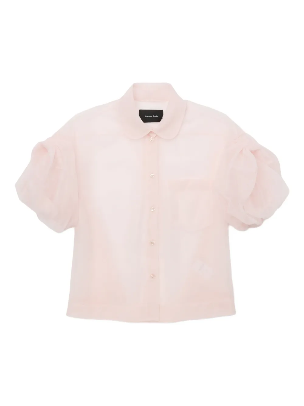Simone Rocha puffed-sleeve collared shirt | ピンク | Image 1