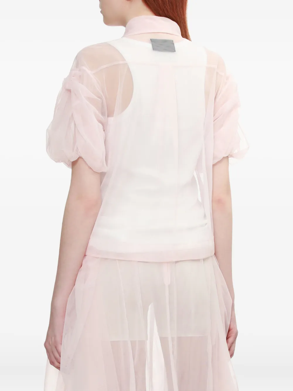 Simone Rocha Puffed-sleeve Collared Shirt In Multi