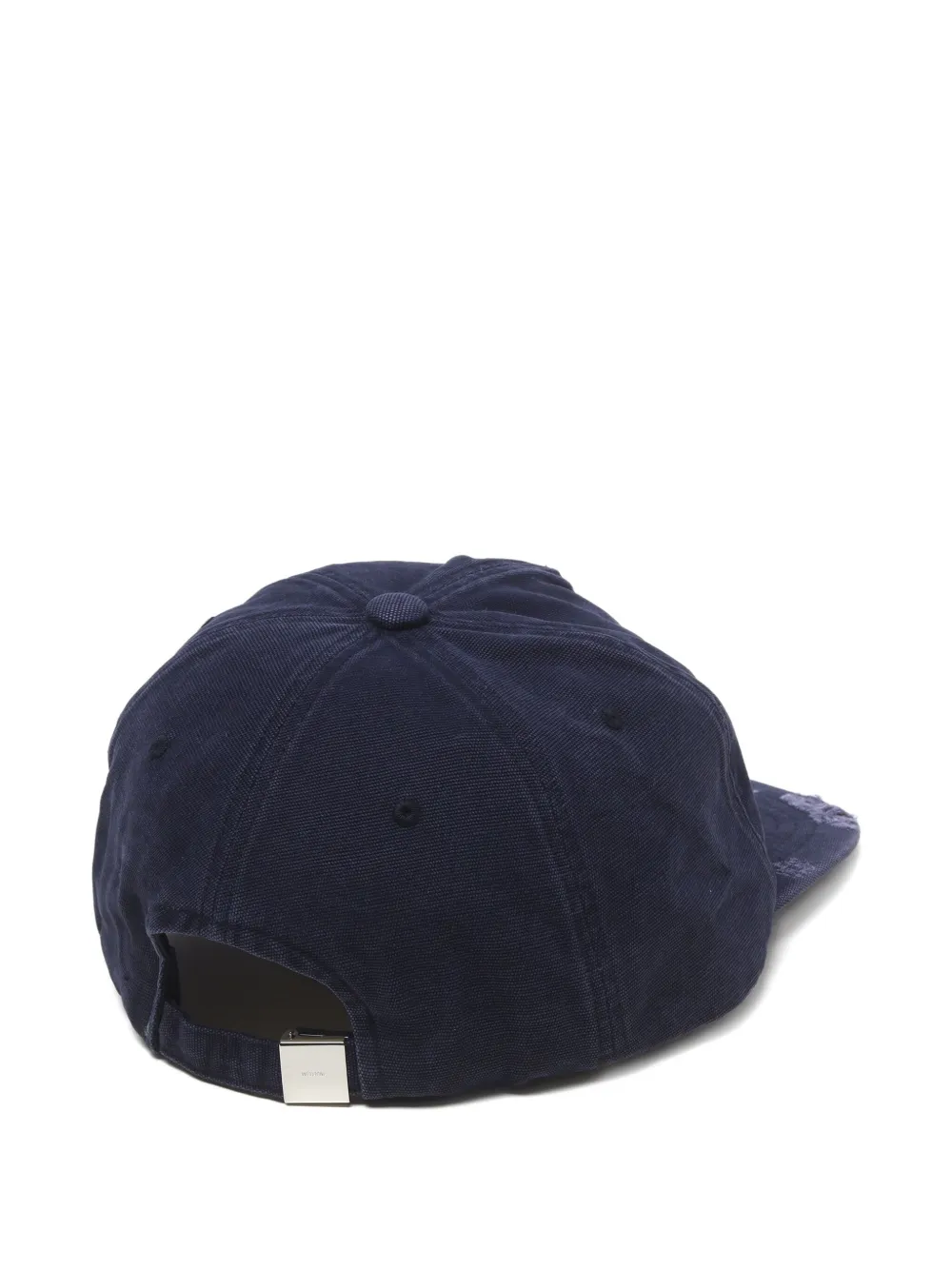 We11 Done Distressed Logo Cap In Blue