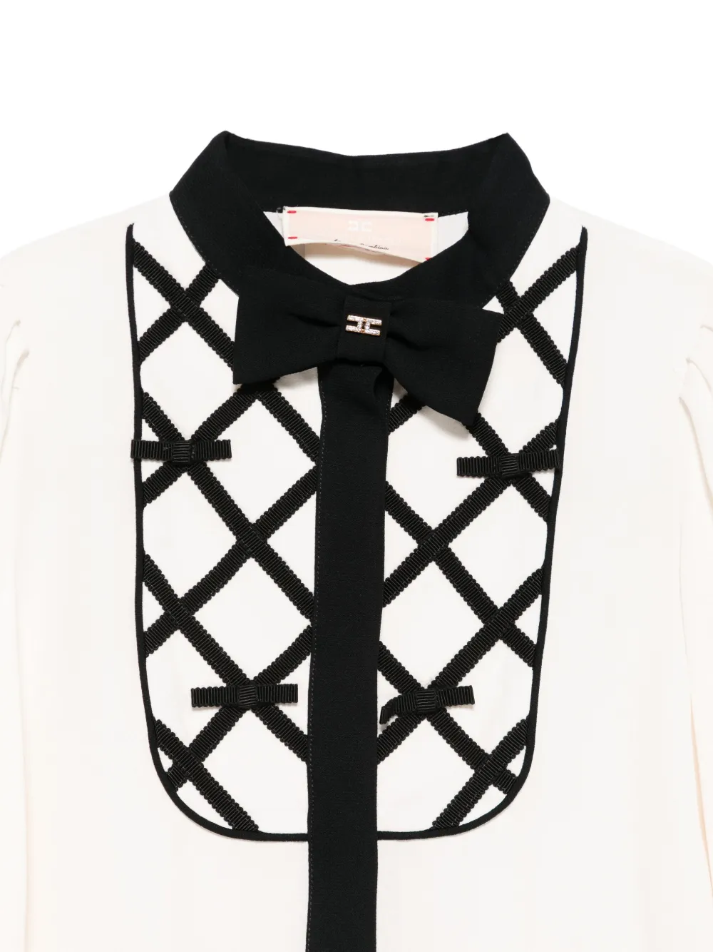 Elisabetta Franchi La Mia Bambina Shirt met strik Wit