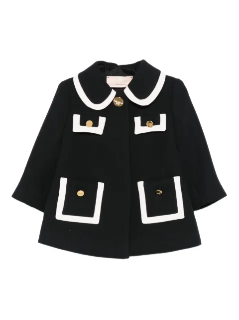 Elisabetta Franchi La Mia Bambina Peter-Pan-collar button coat