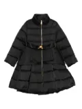 Elisabetta Franchi La Mia Bambina ruffle-detail padded coat - Black