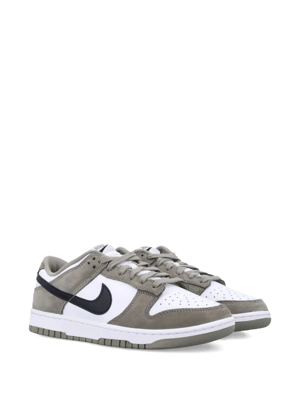 Nike Dunk Low Suede Leather Sneakers In Gray