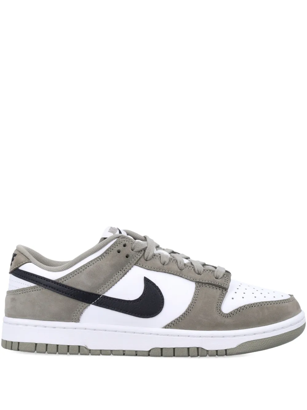 Nike Dunk Low Suede Leather Sneakers In Gray