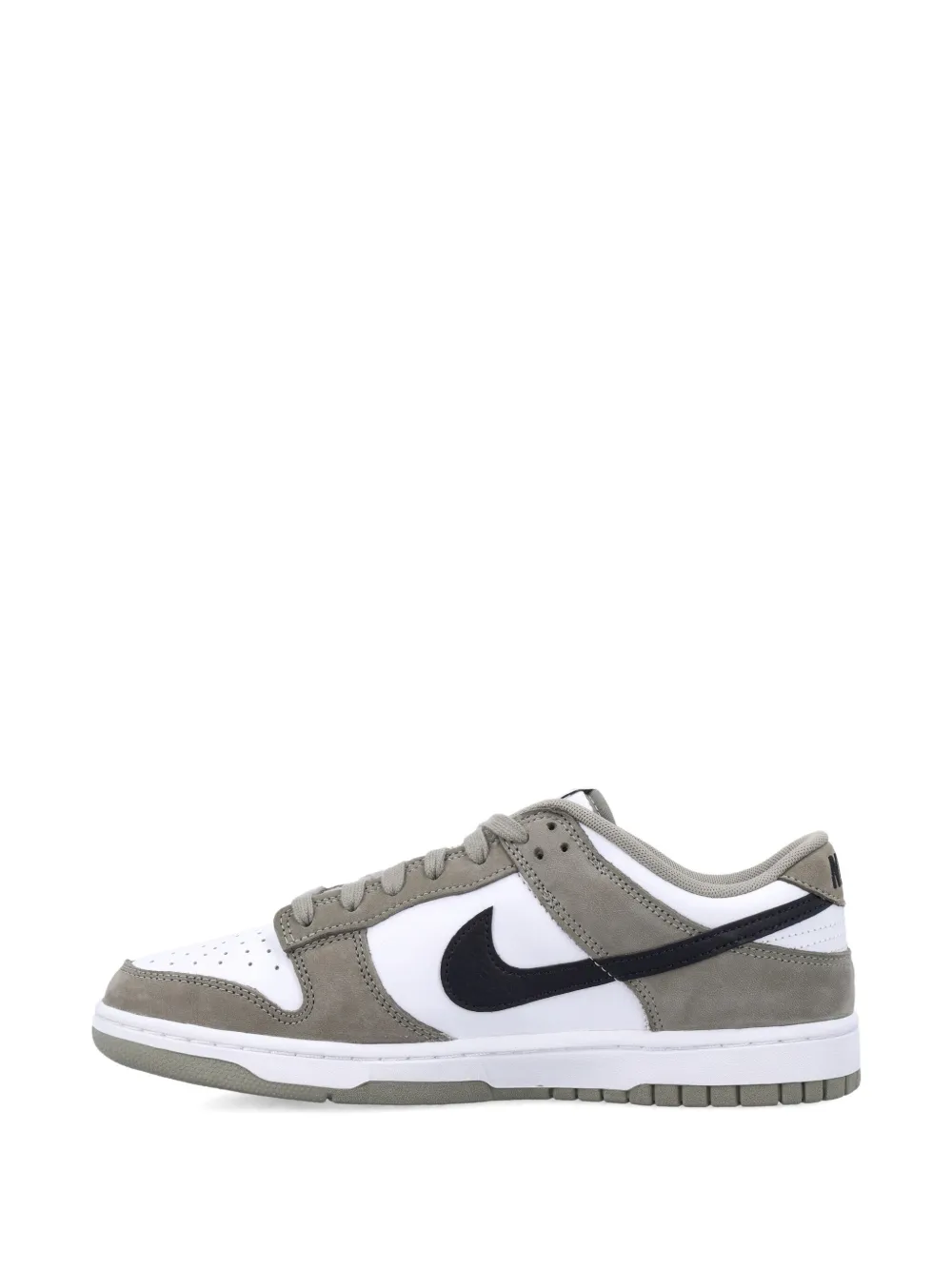 Nike Dunk Low Suede Leather Sneakers In Gray