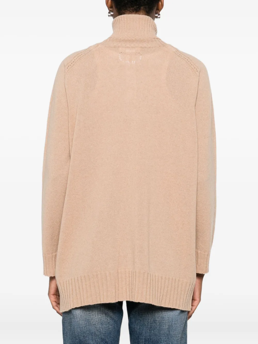 Twinset Long-sleeve Turtleneck Sweater In Neutral