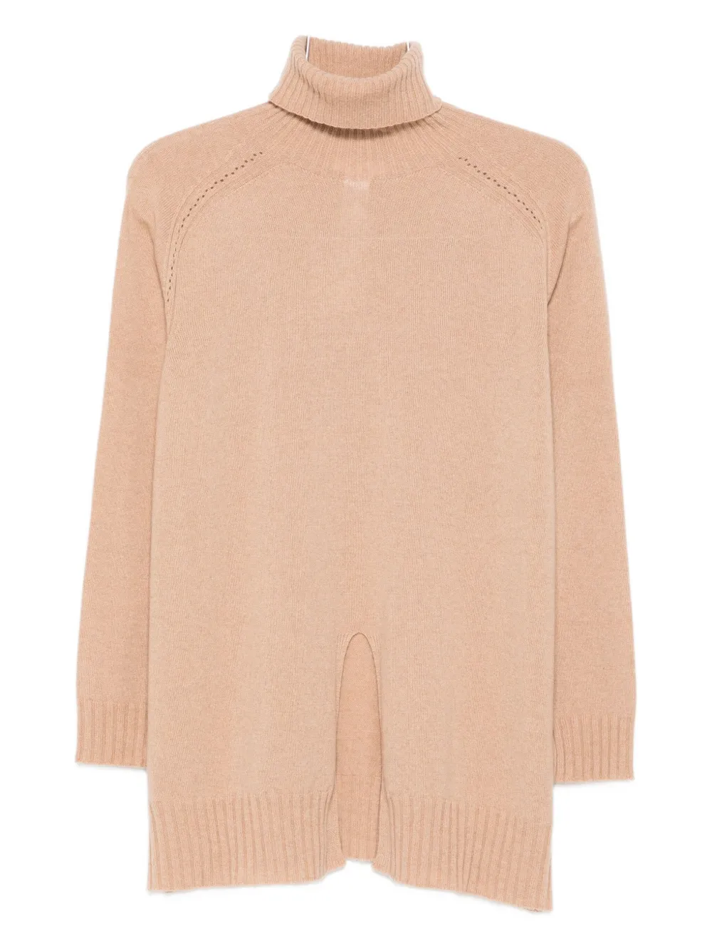 Twinset Long-sleeve Turtleneck Sweater In Neutral