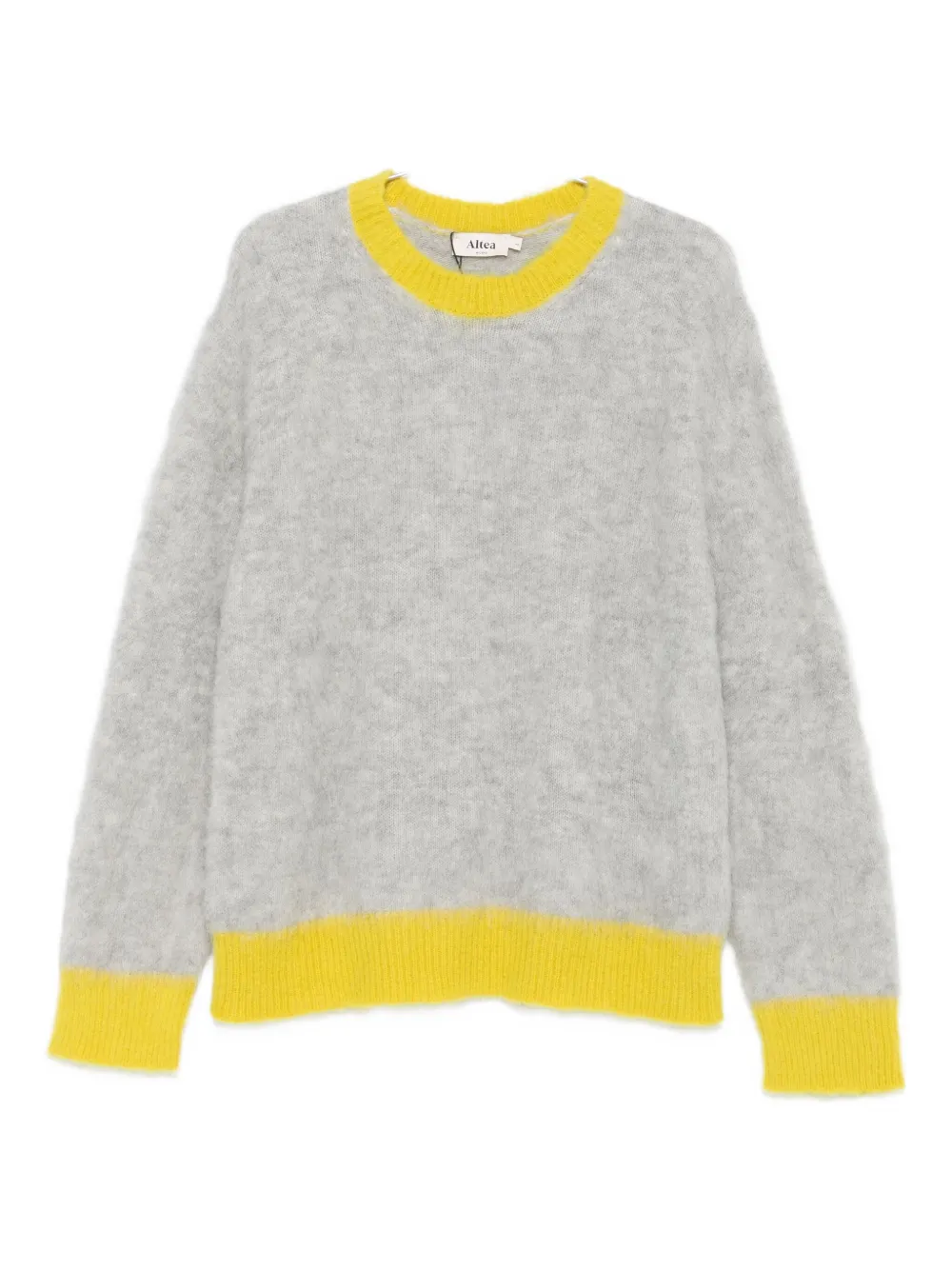 Altea Yellow-trimmed Sweater In Gray