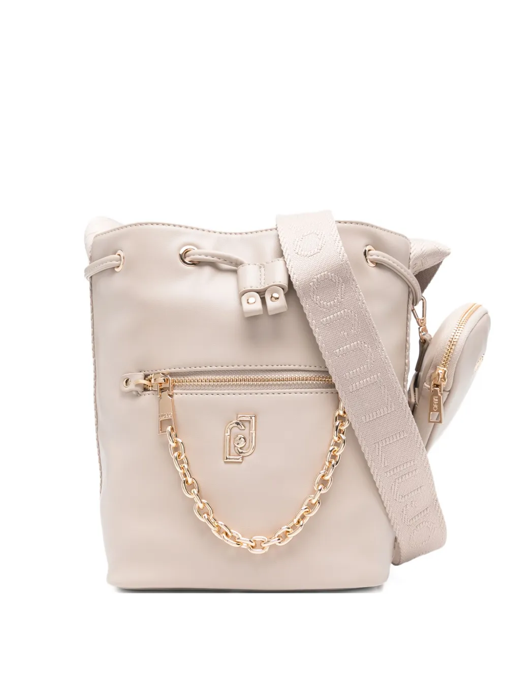 LIU JO chain-detail drawstring bucket bag | Neutrals | Image 1