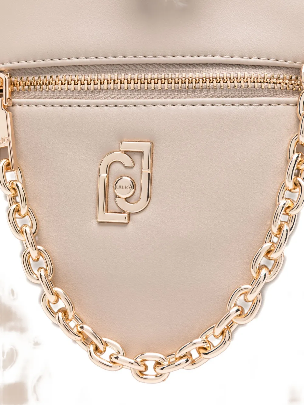 Liu •jo Chain-detail Drawstring Bucket Bag In Neutral