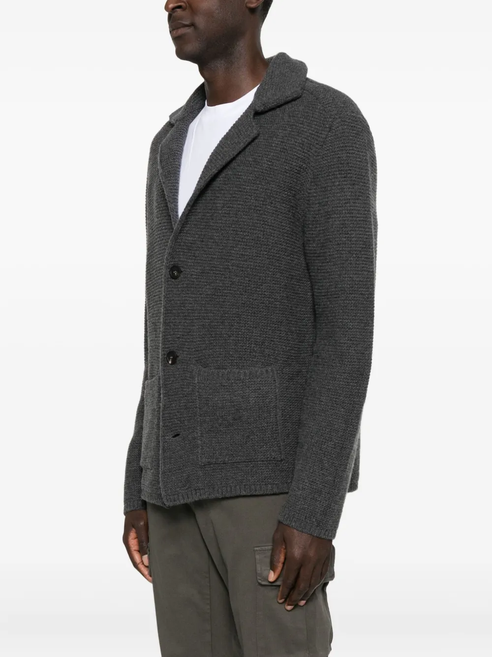 Altea Vest met opgestikte zak en knopen Grijs