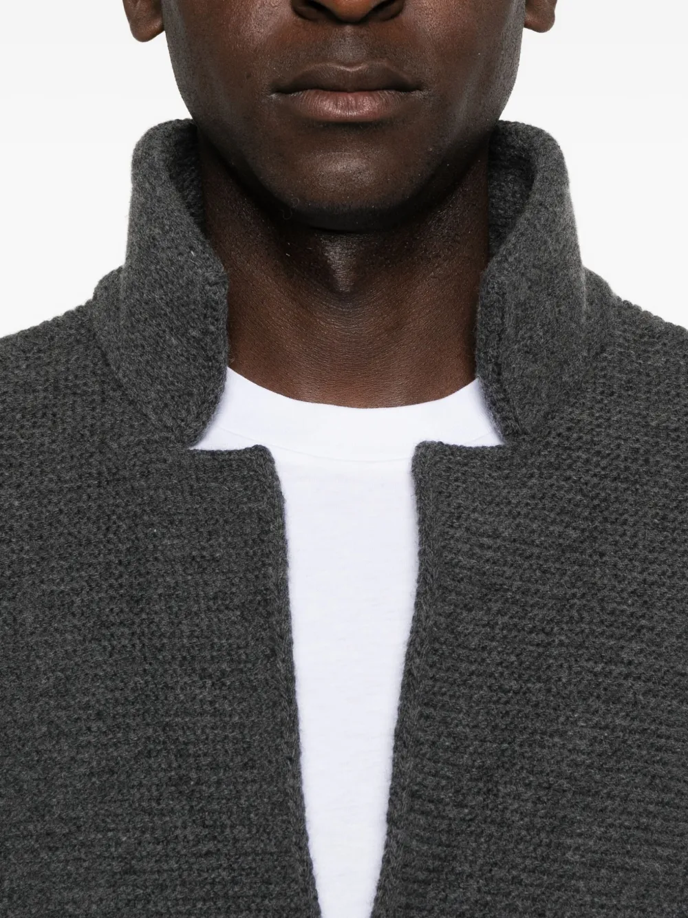 Altea Vest met opgestikte zak en knopen Grijs