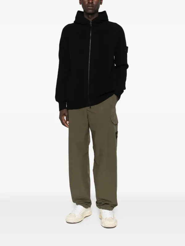 Stone Island ジップアップ パーカー | ブラック | FARFETCH JP
