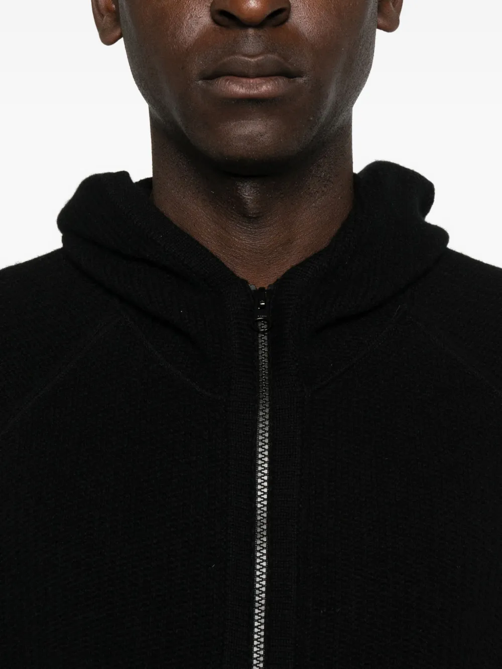 Stone Island Hoodie met rits Zwart