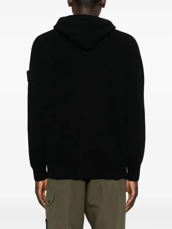Stone Island ジップアップ パーカー | ブラック | FARFETCH JP
