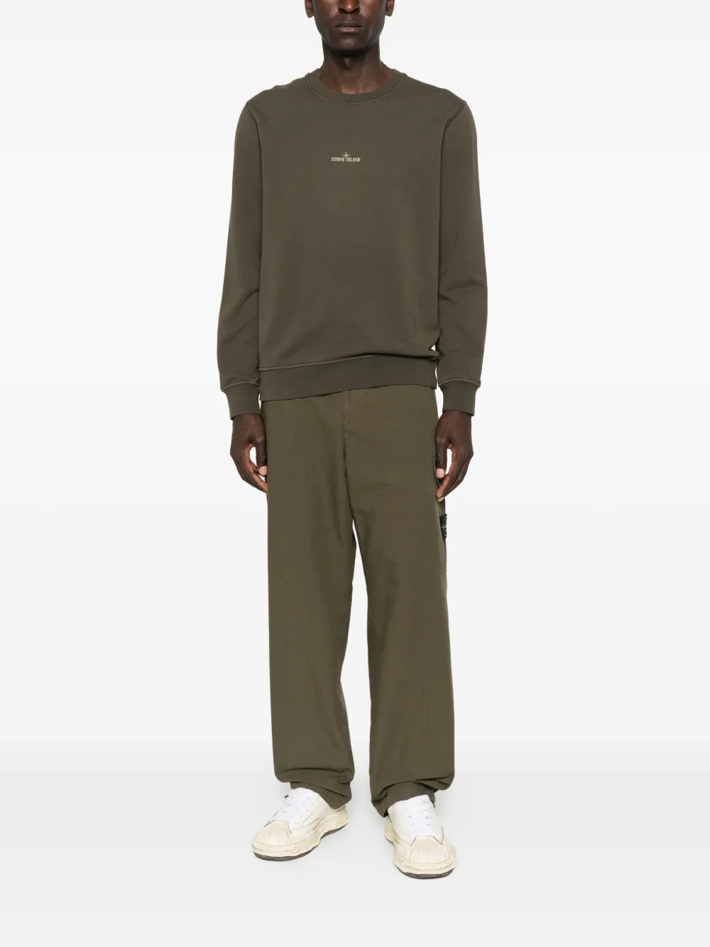 Stone Island Broek met cargo zak - Groen