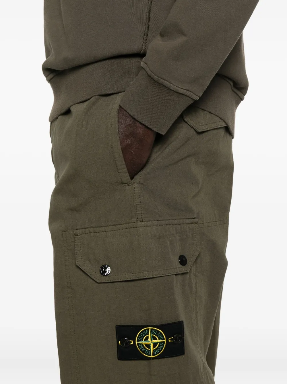 Stone Island Broek met cargo zak Groen