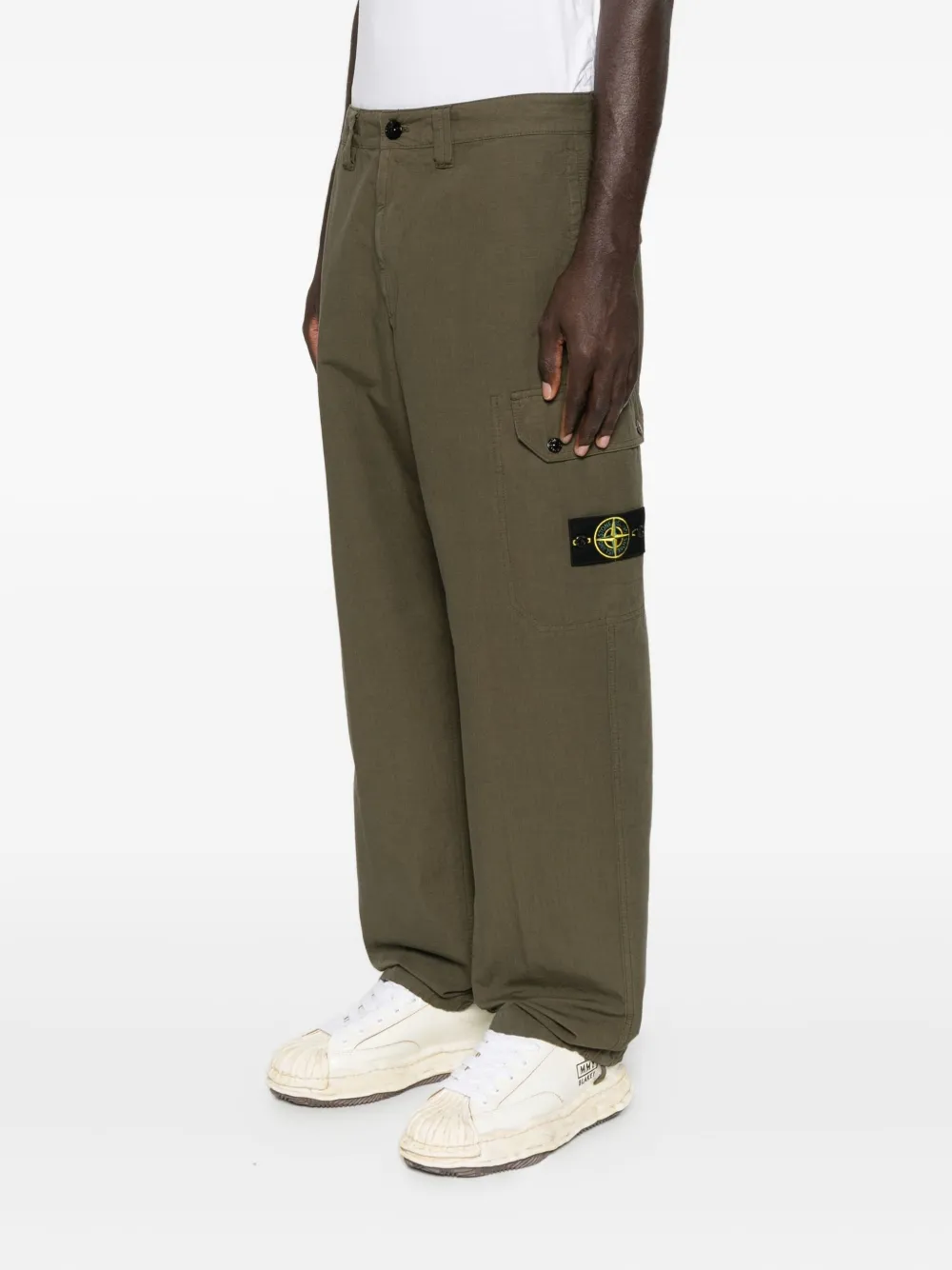 Stone Island Broek met cargo zak Groen