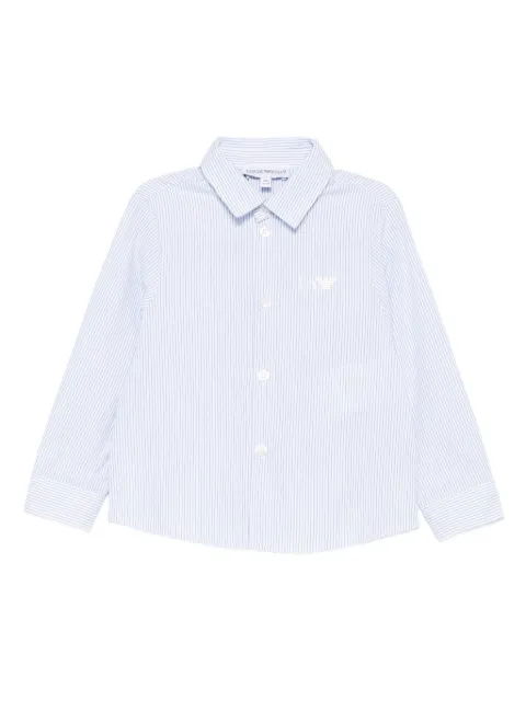 Emporio Armani Kids striped-pattern embroidered-logo shirt