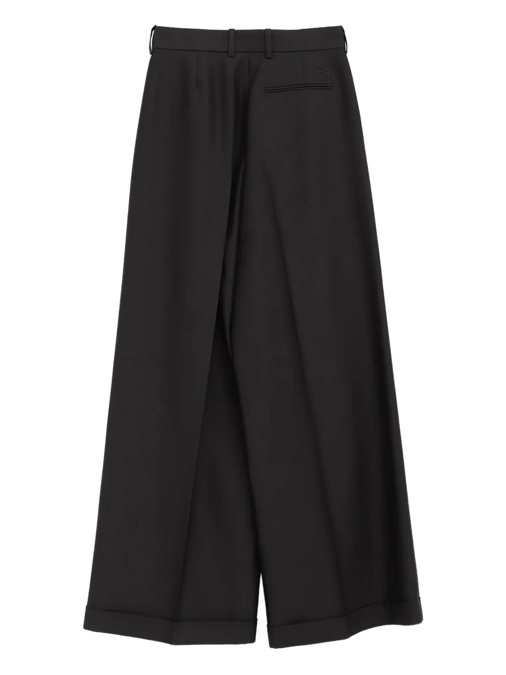 Loewe Pleated-cuffed Trousers In Black