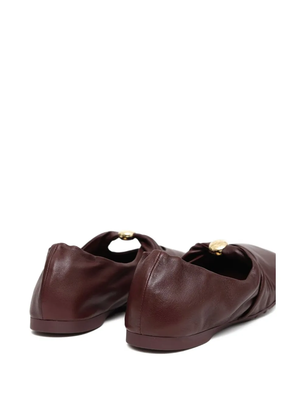 Loewe Pebble Soft Ballerina In Nappa Lambskin In Burgundy