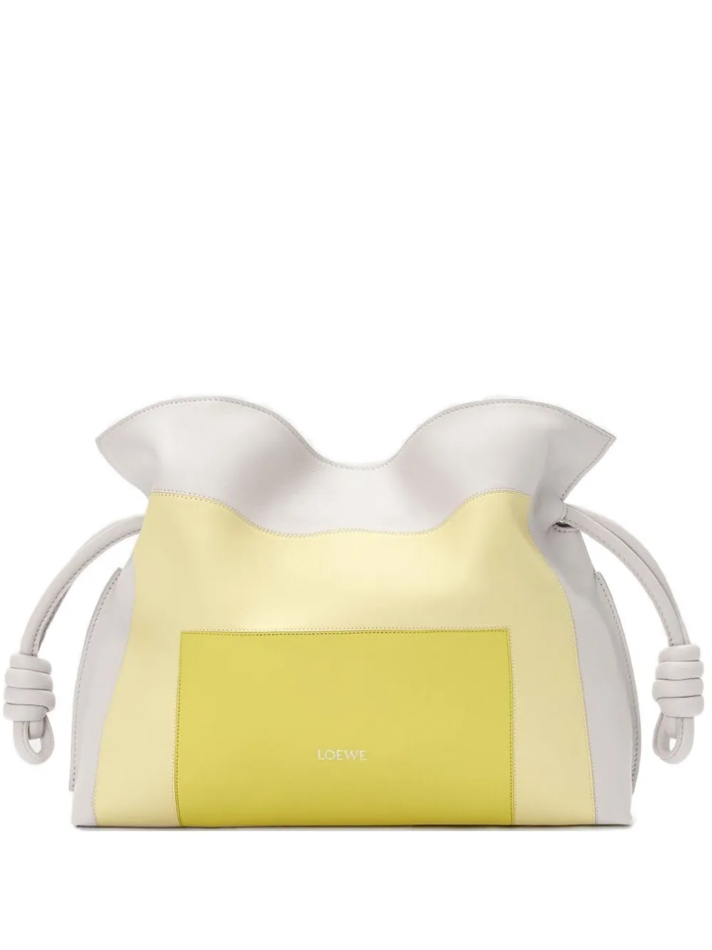 Loewe X Albers Medium Flamenco Bucket Bag In Yellow