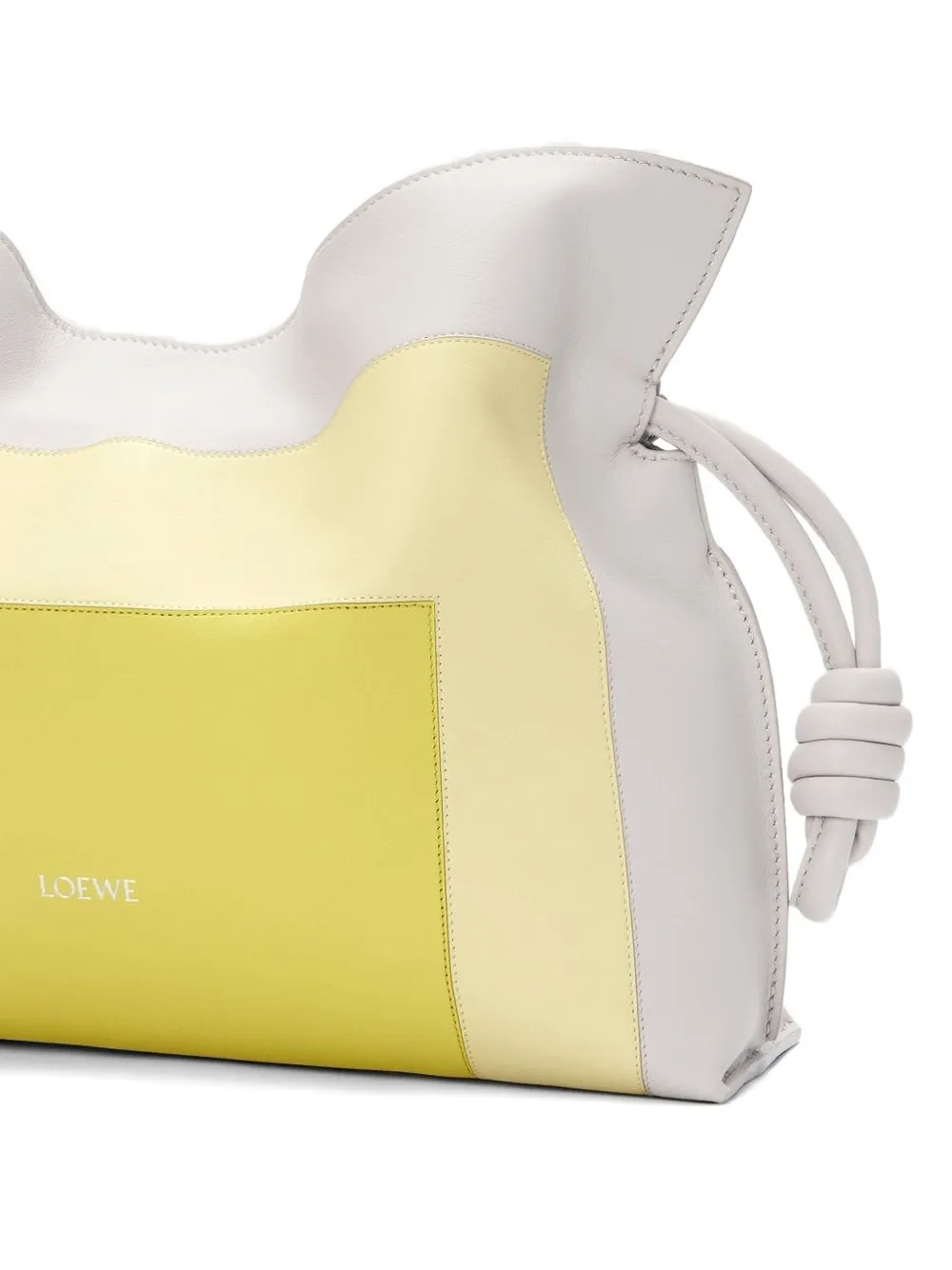 Loewe X Albers Medium Flamenco Bucket Bag In Yellow