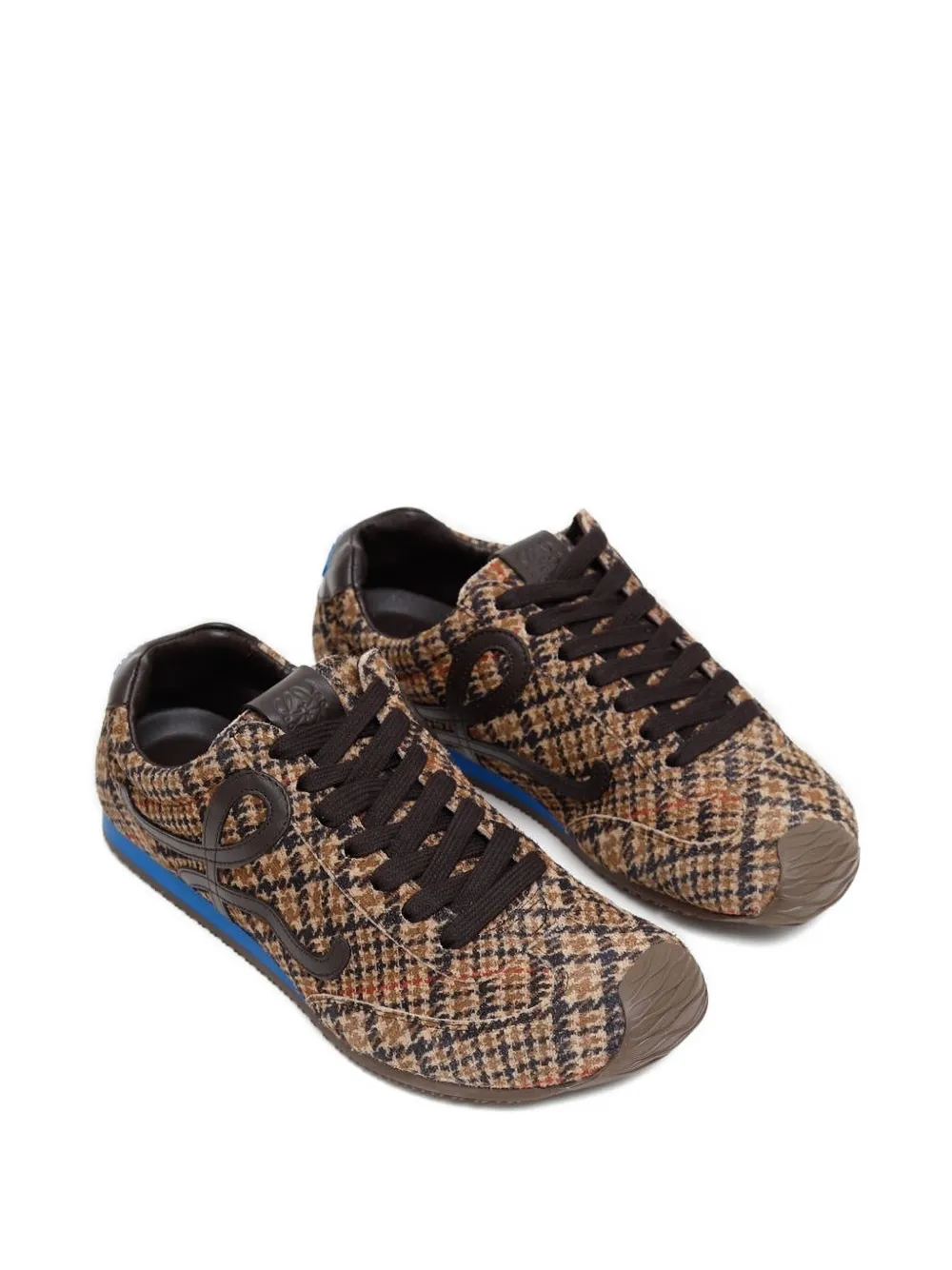 Loewe Ballet Runner 2.0 Check Trainers In Brown