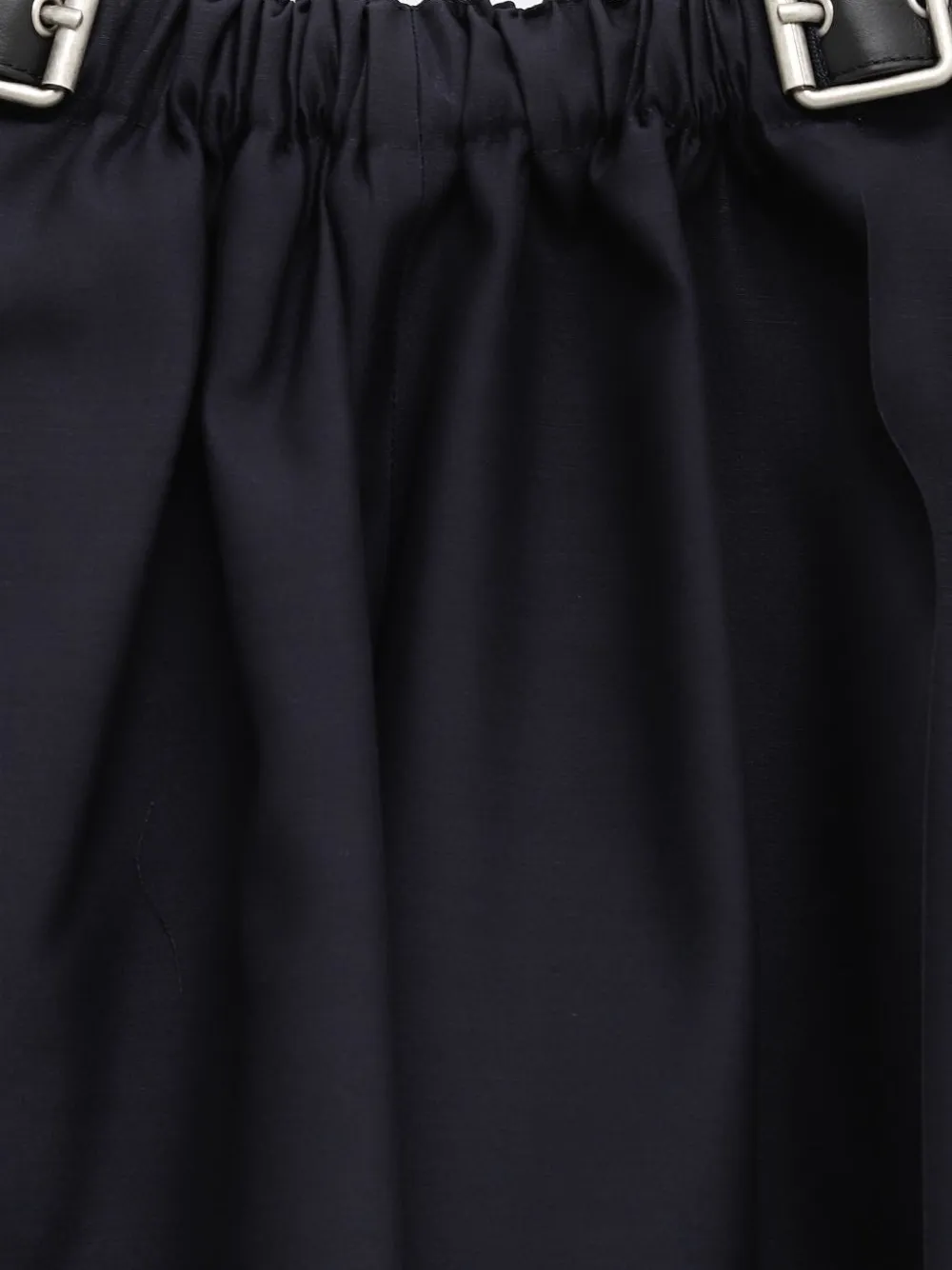 Loewe Navy Blue Wool And Silk Trousers With Belt In Blue
