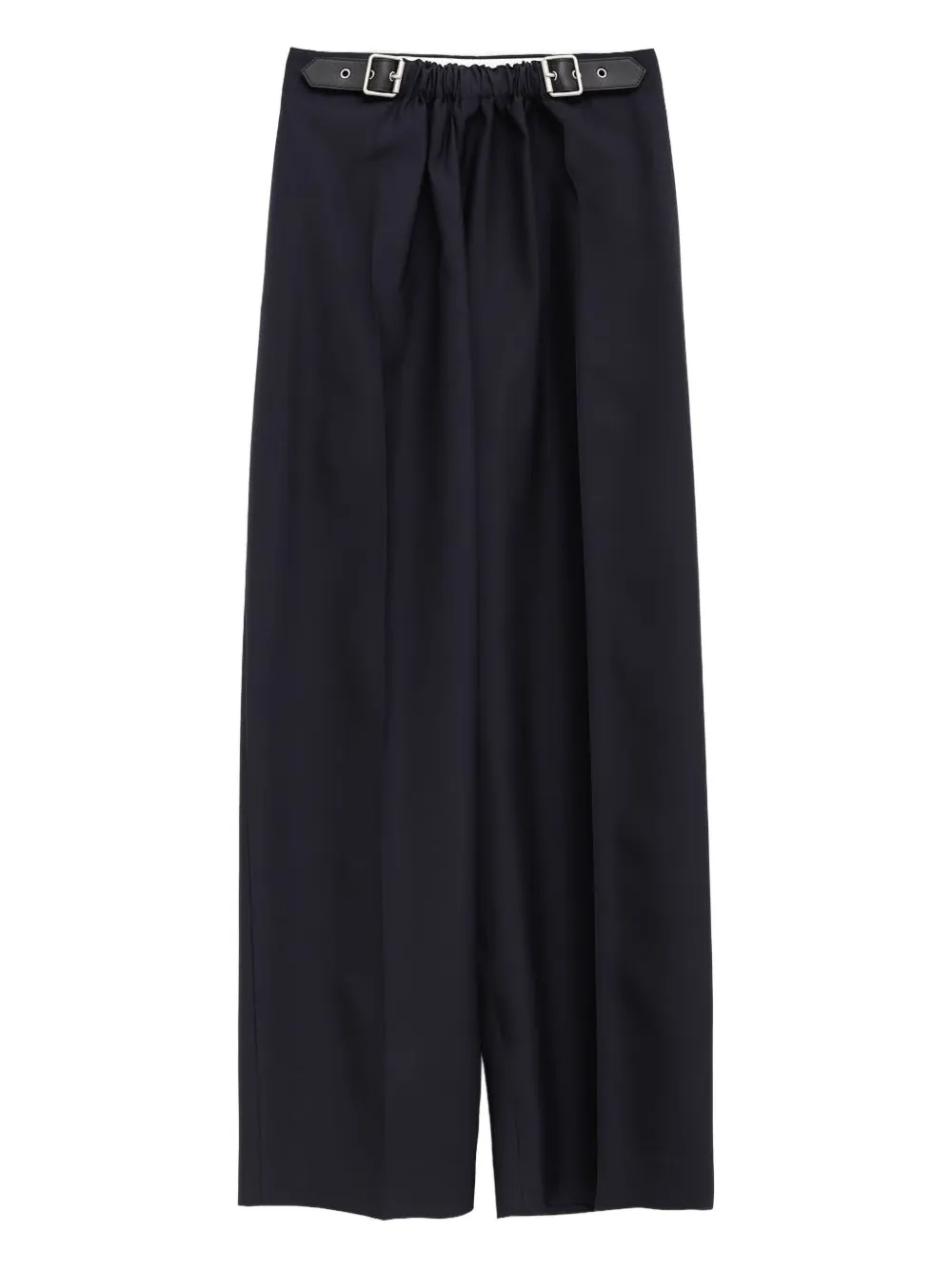LOEWE pleated leather-belt trousers | Blue | Image 1
