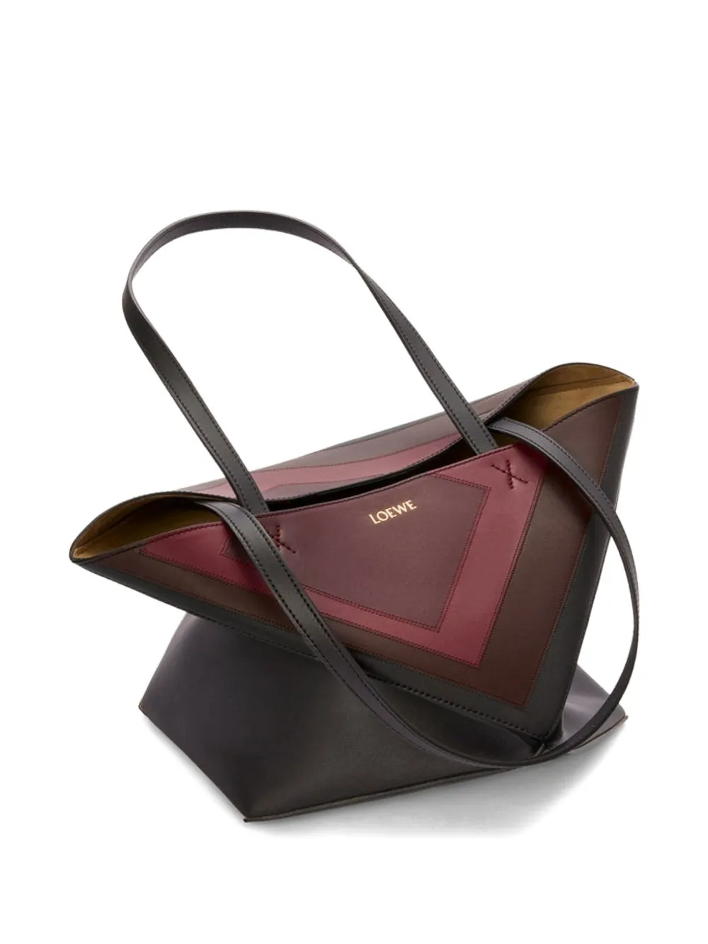 LOEWE Medium Puzzle shopper met omgeslagen vlak - Zwart